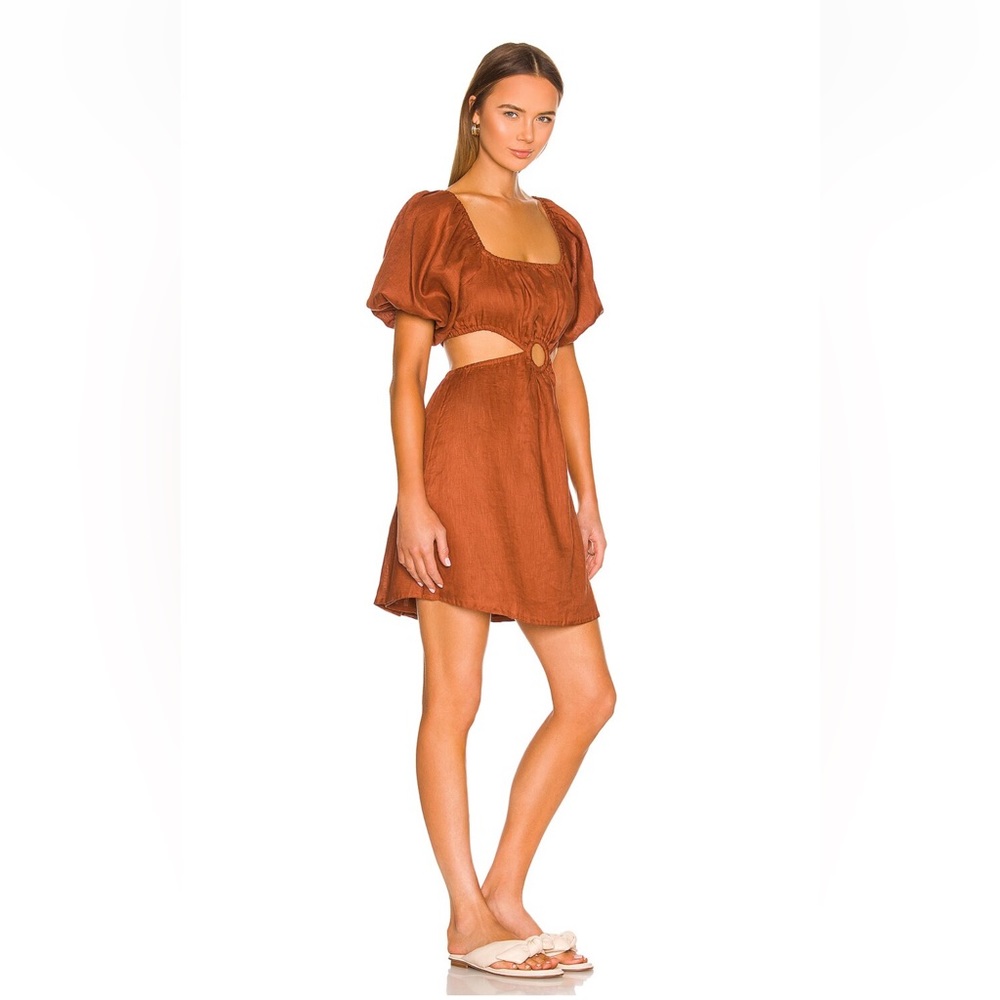 Faithful the brand Almero mini dress in plain spice